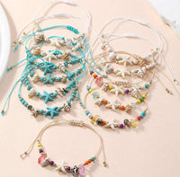 12pcs Ocean Beach Themed Braided Bracelet (Code:76)