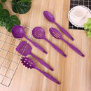 13pcs Heavy-Duty Cast Iron Non-Stick Cookware Set with Glass Lids- Purple