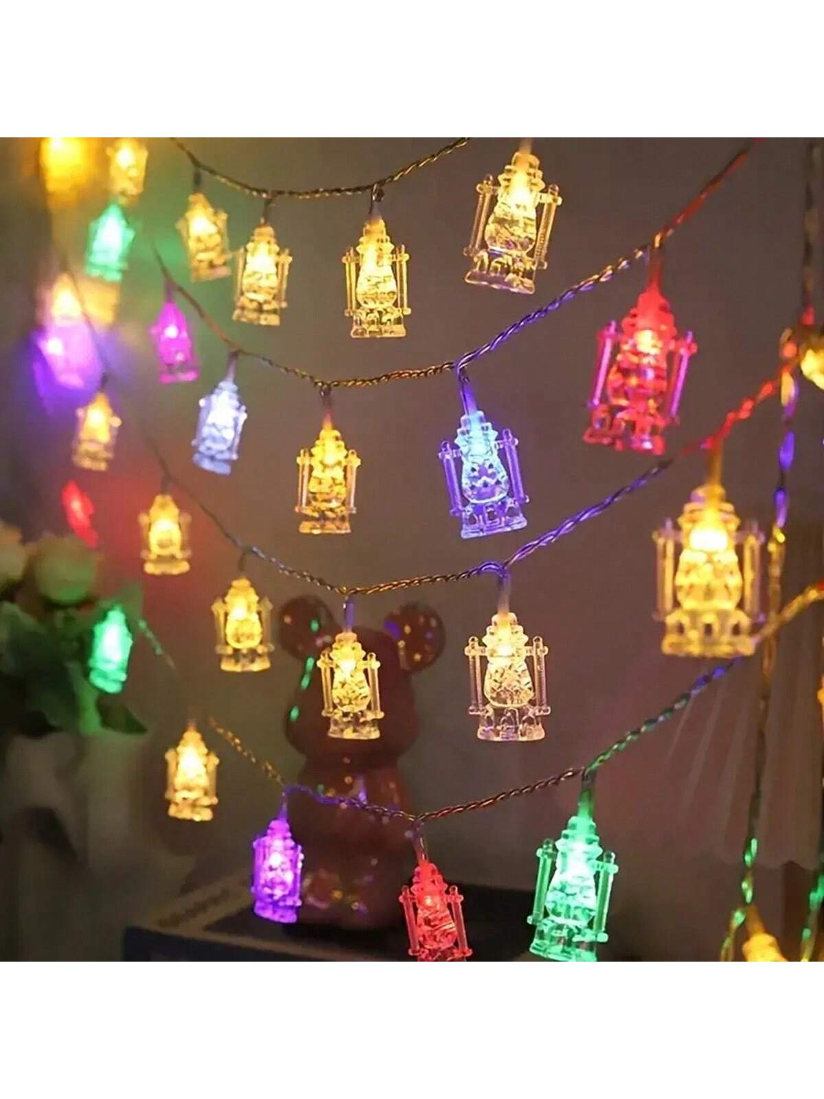 1.5m 10 LED Lights-multi-color Transparent Oil Kettle String Lights (Code:70)