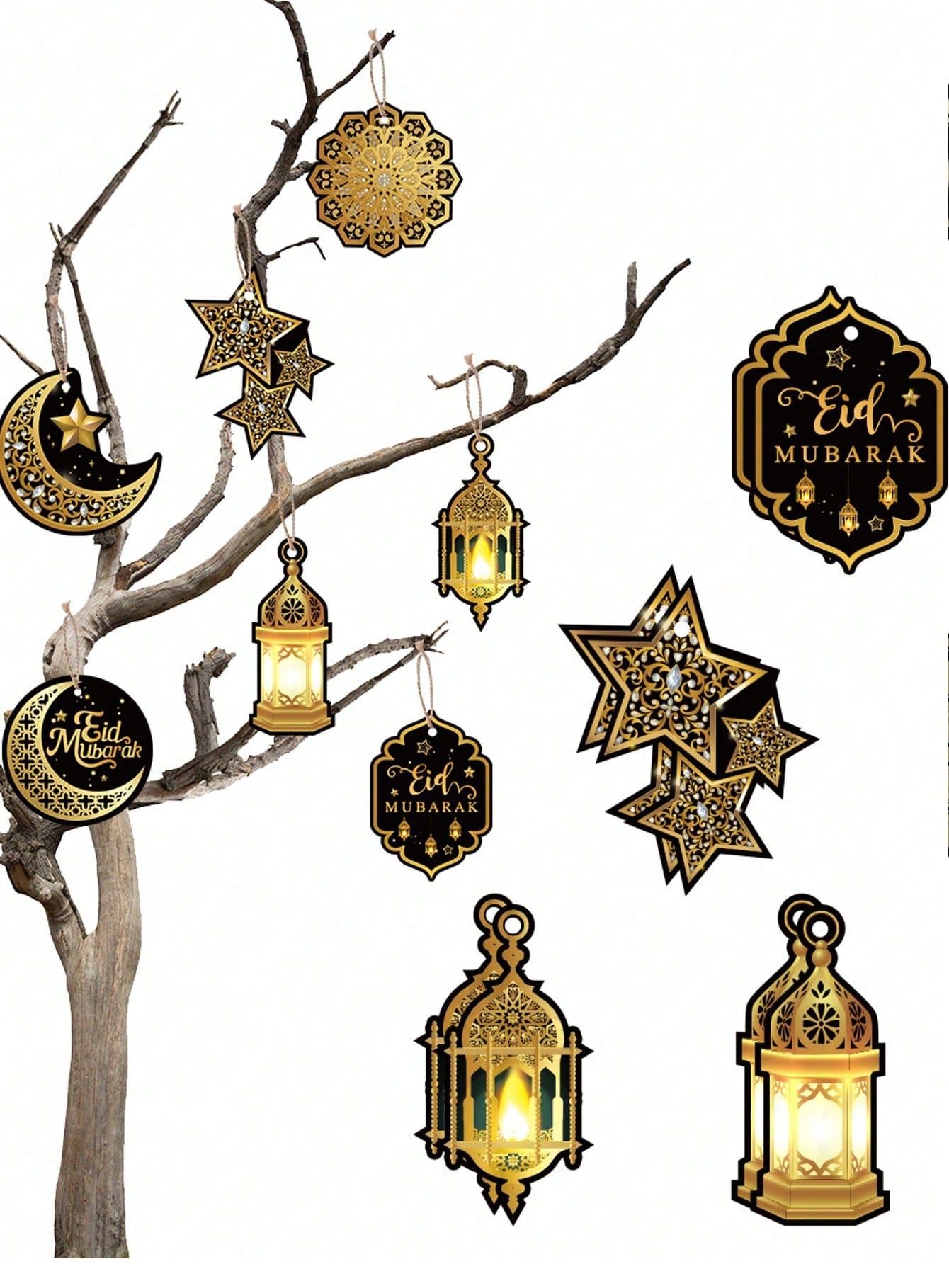 14pcs Ramadan Paper Hanging Pendant (Code:47)