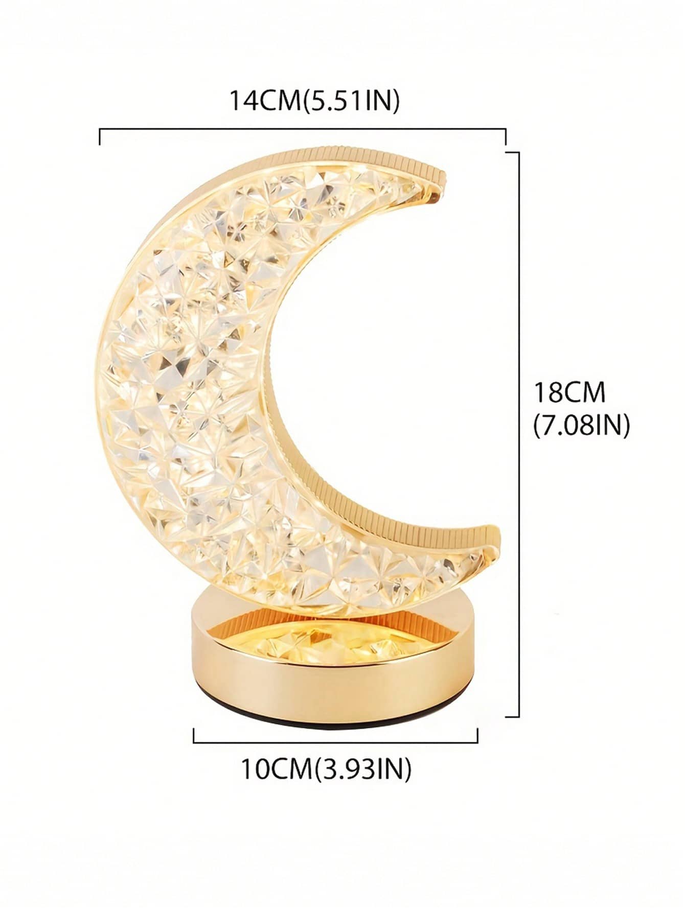 3-Color LED Crystal Lamp, Moon/Star Shape (Code:18)