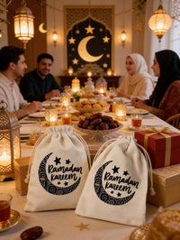 10pcs Ramadan Mubarak Drawstring Bags (Code 9)