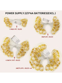 3m 20 LED Lights Gold Kerosene Lantern String  (Code: 14)