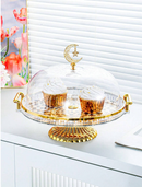 1PC Elegant 11.6 "Cake Stand With Transparent Dome''  (Code:35)