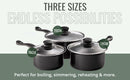 Value plus 3 PCE Sauce pan Set with Glass Lids, 16, 18, 20cm    5015826001204