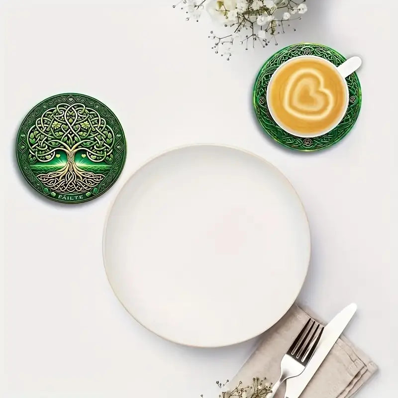 8pcs Wooden Coasters Set