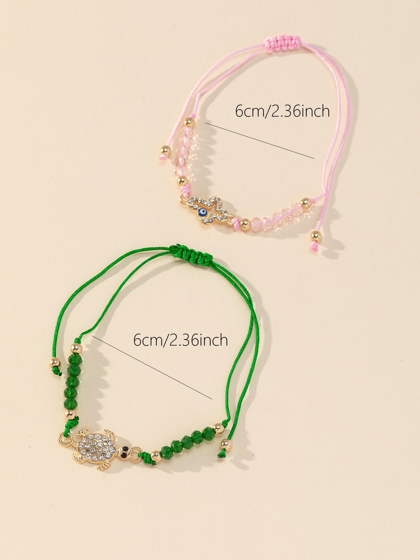 12pcs/set Eye & Rhinestone Decor Bracelet (Code:72)