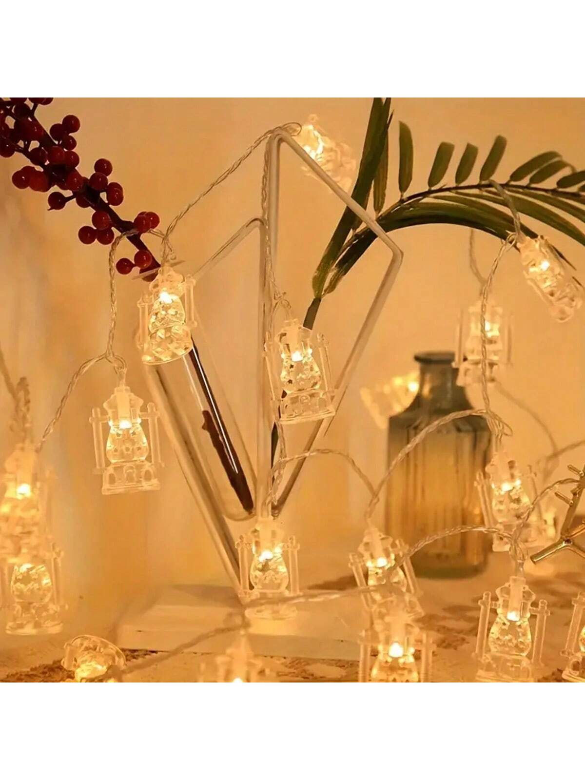 1.5m 10 LED Lights-warm Light Transparent Oil Kettle String Lights (Code:68)