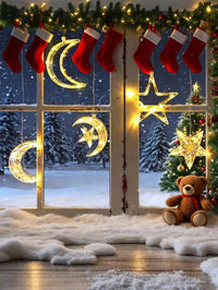 2PCs Moon Suction Cup Lamp /  LED Moon & Star  (Code:33)