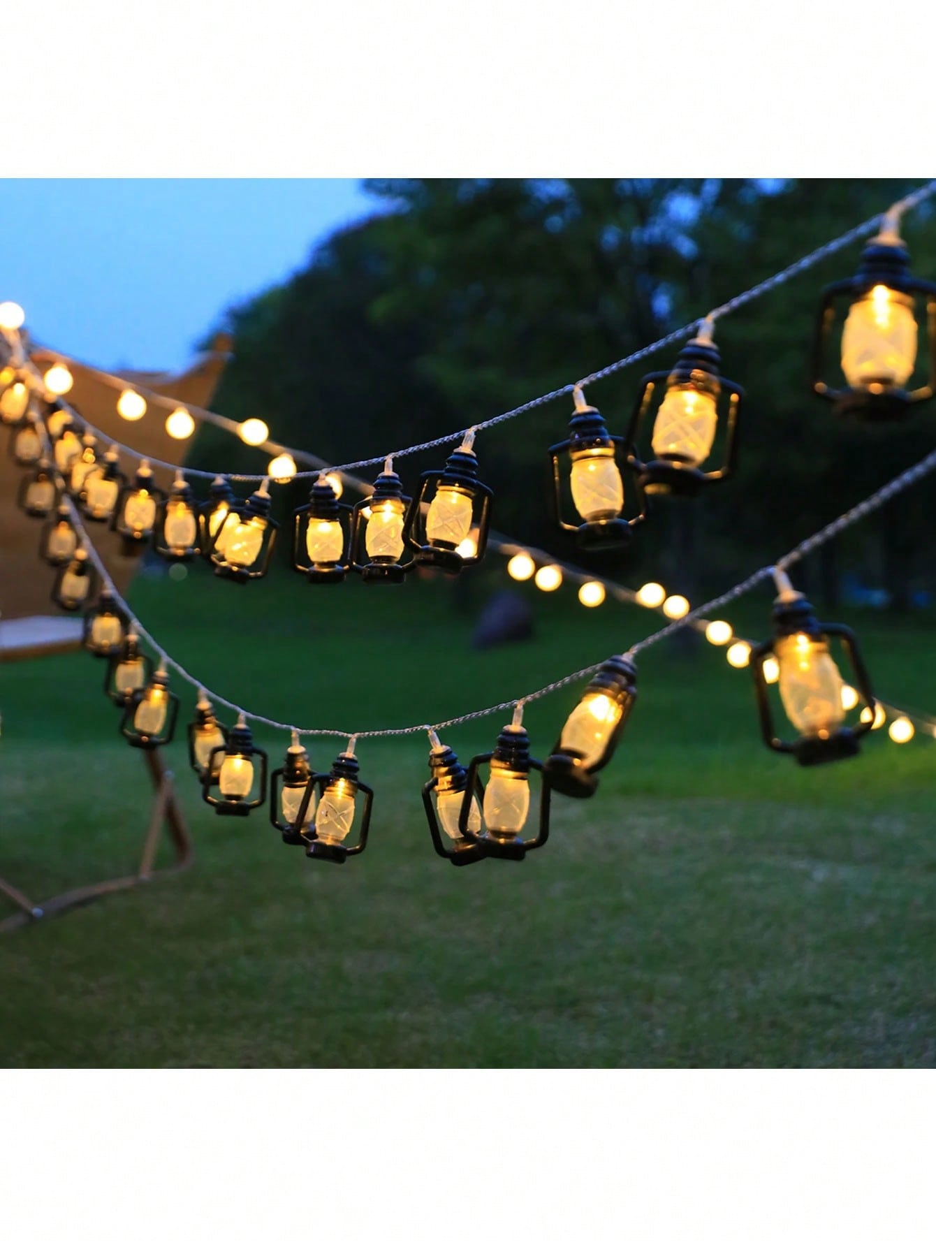 3m 20 LED Black Warm Light Mini Retro Kerosene (Code 6)