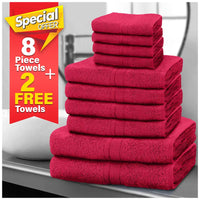 10pcs Premium Egyptian Cotton Towel Set