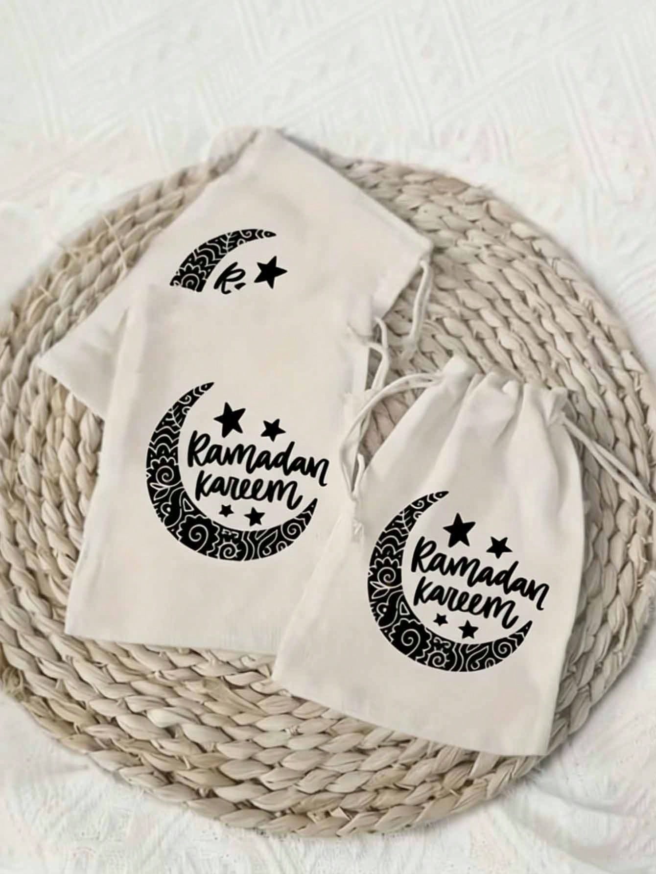 10pcs Ramadan Mubarak Drawstring Bags (Code 9)