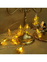 3m 20 LED Lights Gold Kerosene Lantern String  (Code: 14)