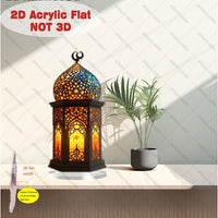 2D Flat Elegant 2D Acrylic Ramadan Lantern   (Code:26)