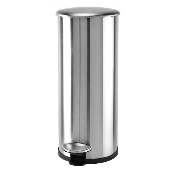 ADDIS 30L Round Pedal Bin - stainless steel