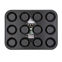 12 Cup Bun Tray | Non-Stick Carbon Steel  5015826055092