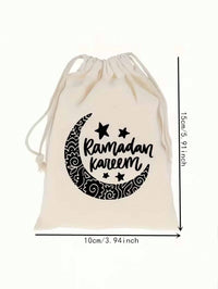 10pcs Ramadan Mubarak Drawstring Bags (Code 9)