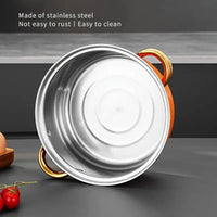 12pcs Stainless Steel Cookware Set Non Stick -Orange