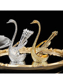 European Style Luxurious Swan-Shaped Spoon Holder (Gold Colour) (Code 7)