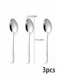 3PCS  Heavy Duty Stainless Steel Main Course Soup Spoons (Code 5)