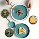 8pcs Wooden Coasters Set
