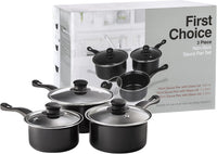 Value plus 3 PCE Sauce pan Set with Glass Lids, 16, 18, 20cm    5015826001204