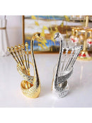 European Style Luxurious Swan-Shaped Spoon Holder (Gold Colour) (Code 7)