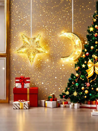 2PCs Moon Suction Cup Lamp /  LED Moon & Star  (Code:33)