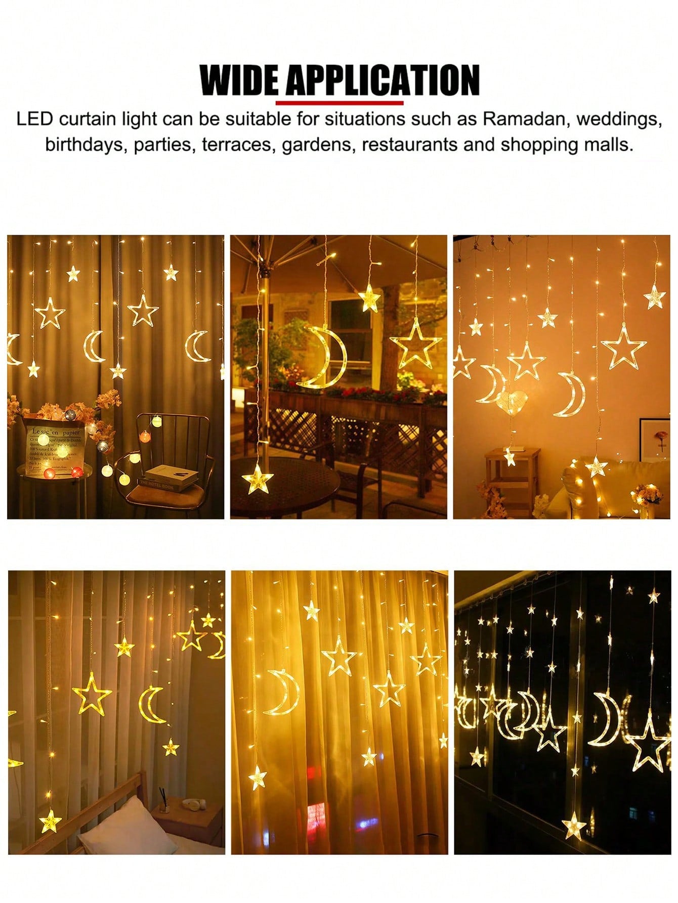 3.5m 126 LEDs Star and Moon String Lights  (Code:36)