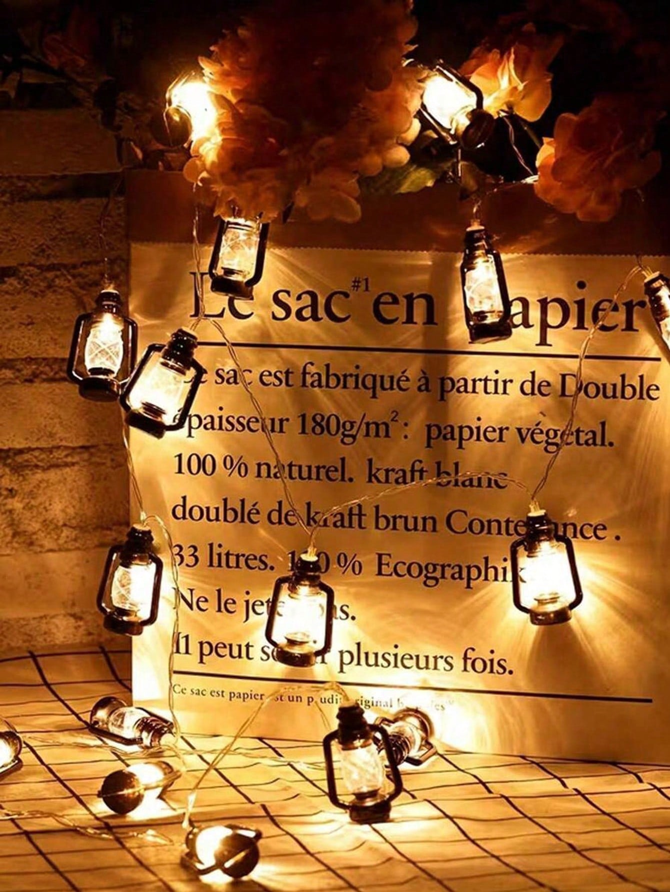 3m 20 LED Black Warm Light Mini Retro Kerosene (Code 6)