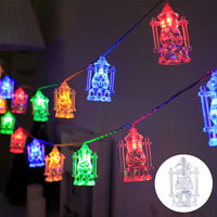 Multicolor 1.5m 10 LED Lights Ramadan Lantern String Lights (Code:66)