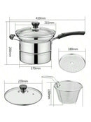 4pcs Non Stick Chip Pan Deep Fat Fryer (Code 3)