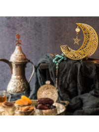 1pc Elegant Moon & Star Shaped Dates Serving Tray   (Code:27)