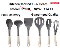 Set of 8 Pieces - Deep Pot22cm, Saucepan 18cm and Kitchen Tools