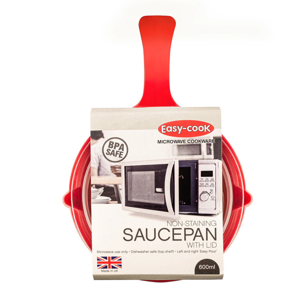 Microwave Sauce Pan and Lid 750ml, Red (Easy-Cook)   5060064076161