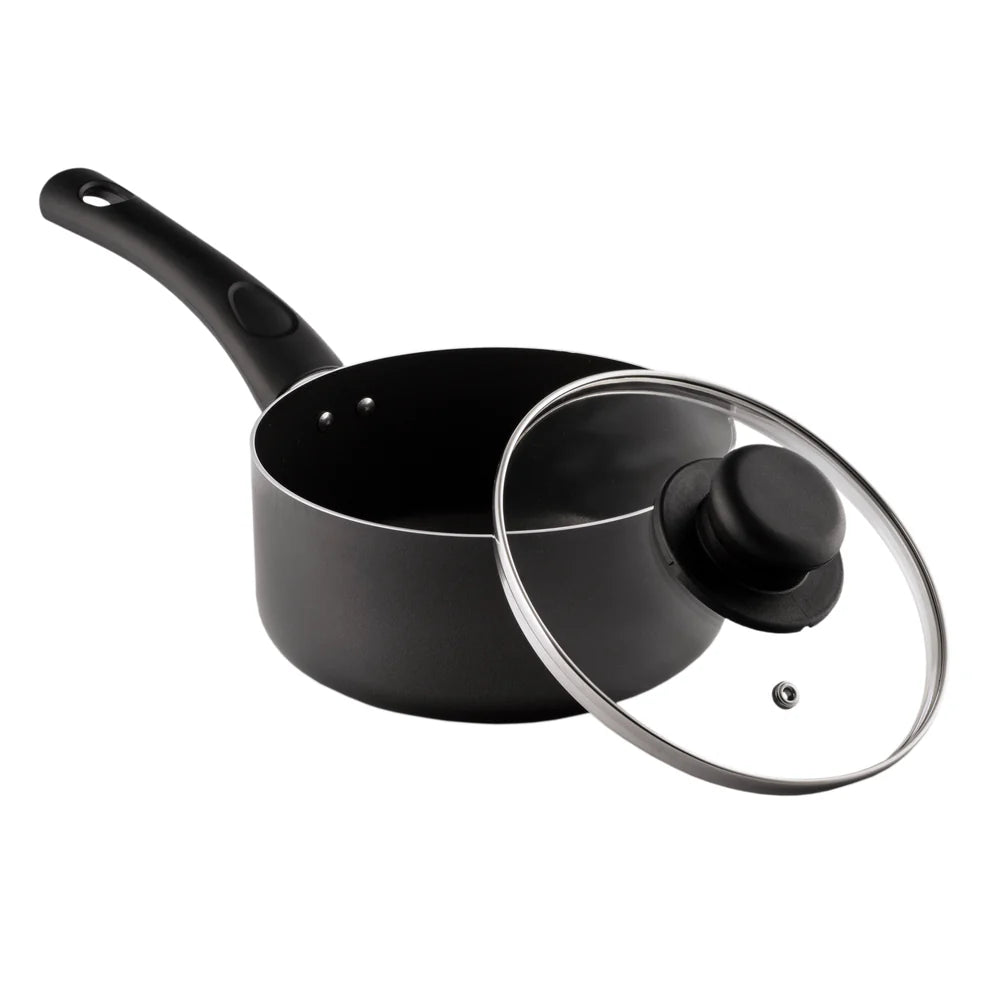 15 cm Non-Stick Sauce Pan & Glass Lid (Sapphire) 5015826000443