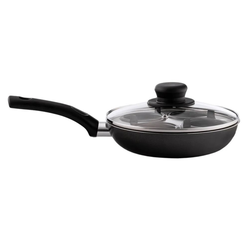 20 cm 4 Cup Egg Poaching Pan & Lid (Sapphire) 5015826000634