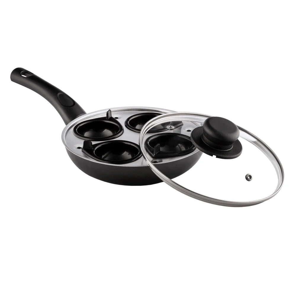 20 cm 4 Cup Egg Poaching Pan & Lid (Sapphire) 5015826000634