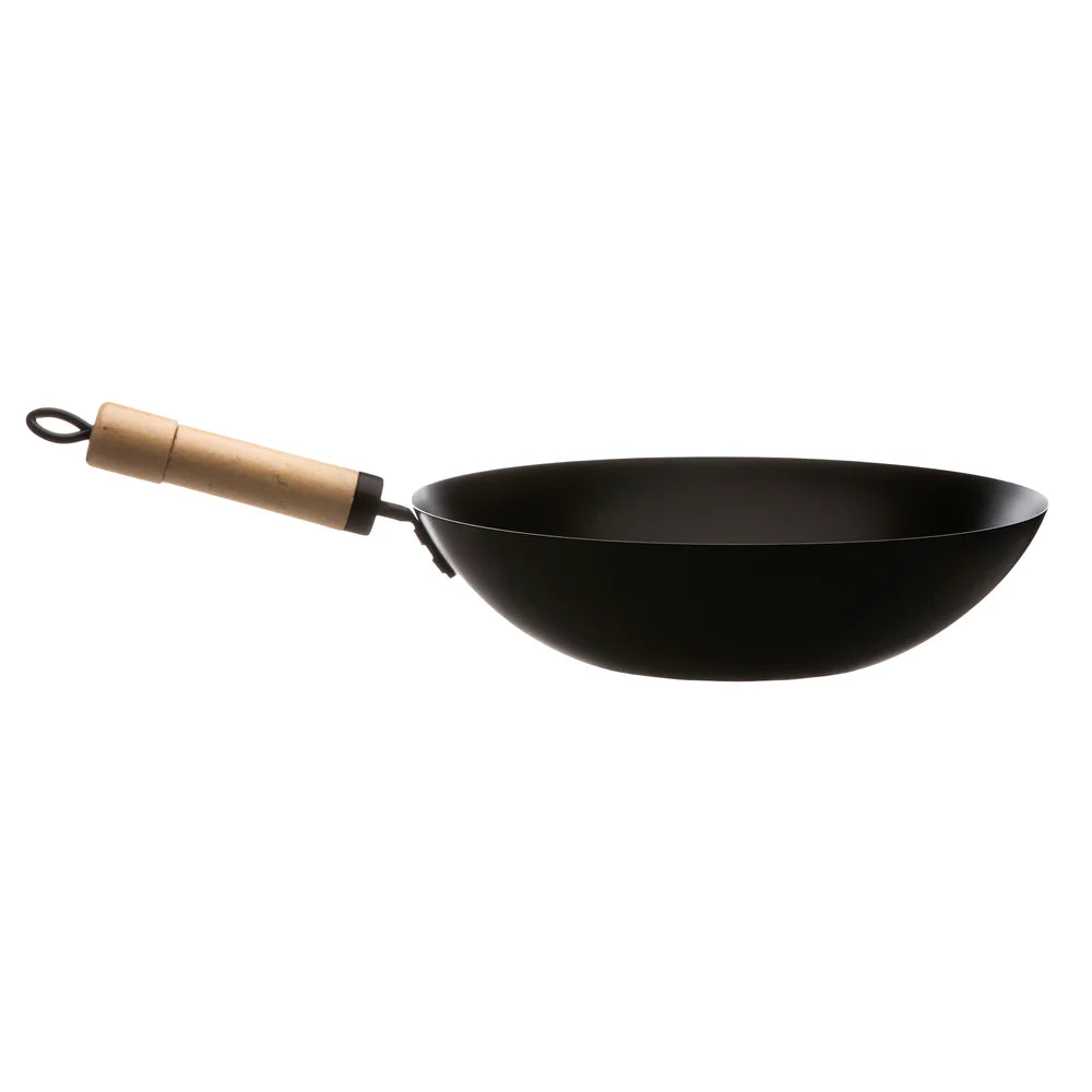 30cm Non-Stick Wok Wooden Handle (FirstChoice) 5015826001723