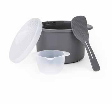 4 Pieces SET Rice & Veg Steam Cooker with Utensil (Microwave it)   5015826918670