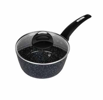 18 cm Premium Non-Stick Sauce Pan & Glass Lid (ChefsChoice Professional) 5015826915235