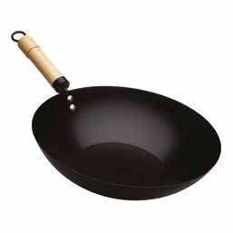 30cm Non-Stick Wok Wooden Handle (FirstChoice) 5015826001723