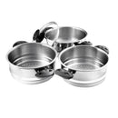 20 cm Stainless Steel 3 pieces SET Tier Steamer & Tempered Glass Lid (Supreme Vision) 5015826002126