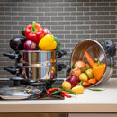 20 cm Stainless Steel 3 pieces SET Tier Steamer & Tempered Glass Lid (Supreme Vision) 5015826002126
