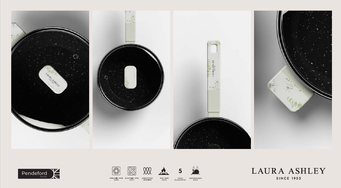 LAURA ASHLEY 8 INCH / 20CM FRYING PAN SAGE PARTERRE