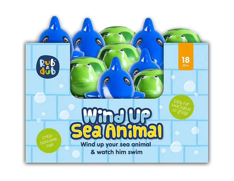 Sea Animal Wind Up Bath Toy CDU   (5056170361477)