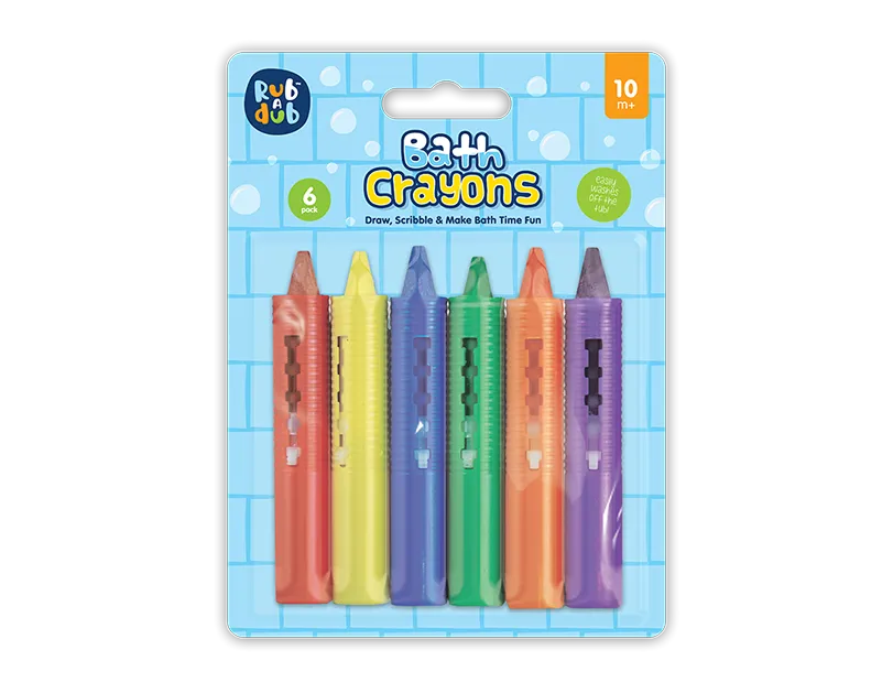 Bath Crayons - 6 Pack   (5056170307185)