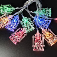Multicolor 1.5m 10 LED Lights Ramadan Lantern String Lights (Code:66)
