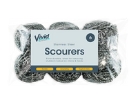 Stainless Steel Scourers - 6 Pack   (5056170313544)