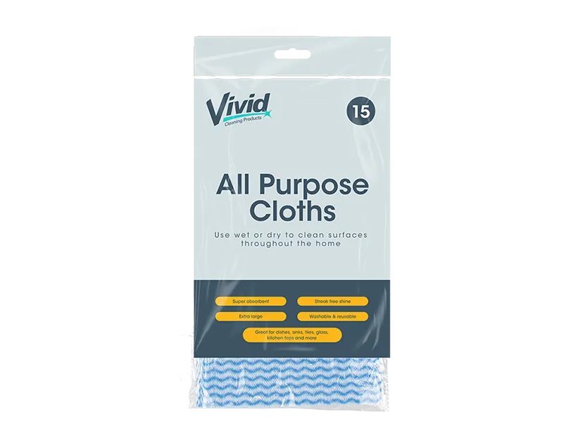 Multi Purpose Cloths 15 pack   (5056170363242)